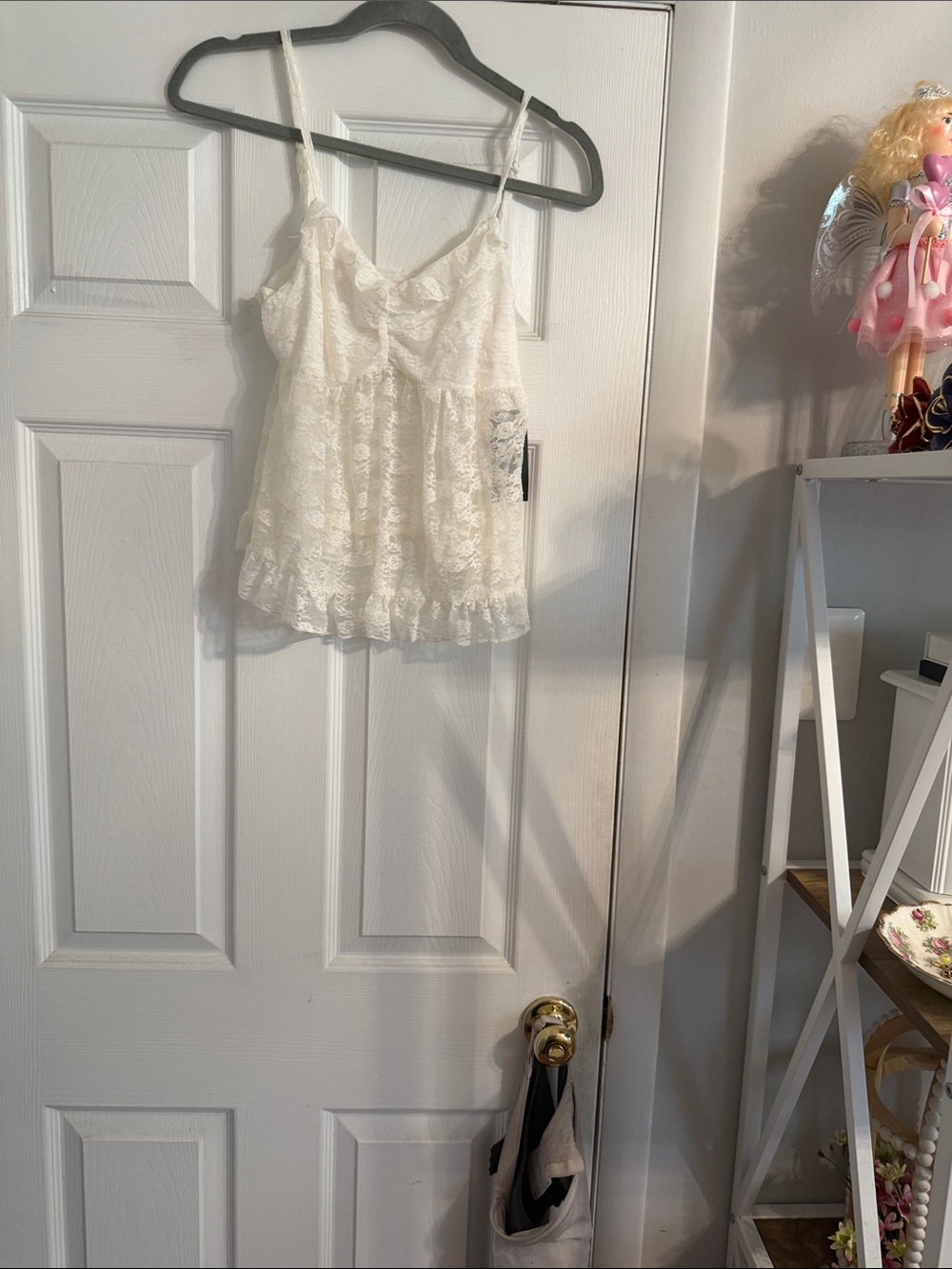 Target White Lace Camisole with Adjustable Straps